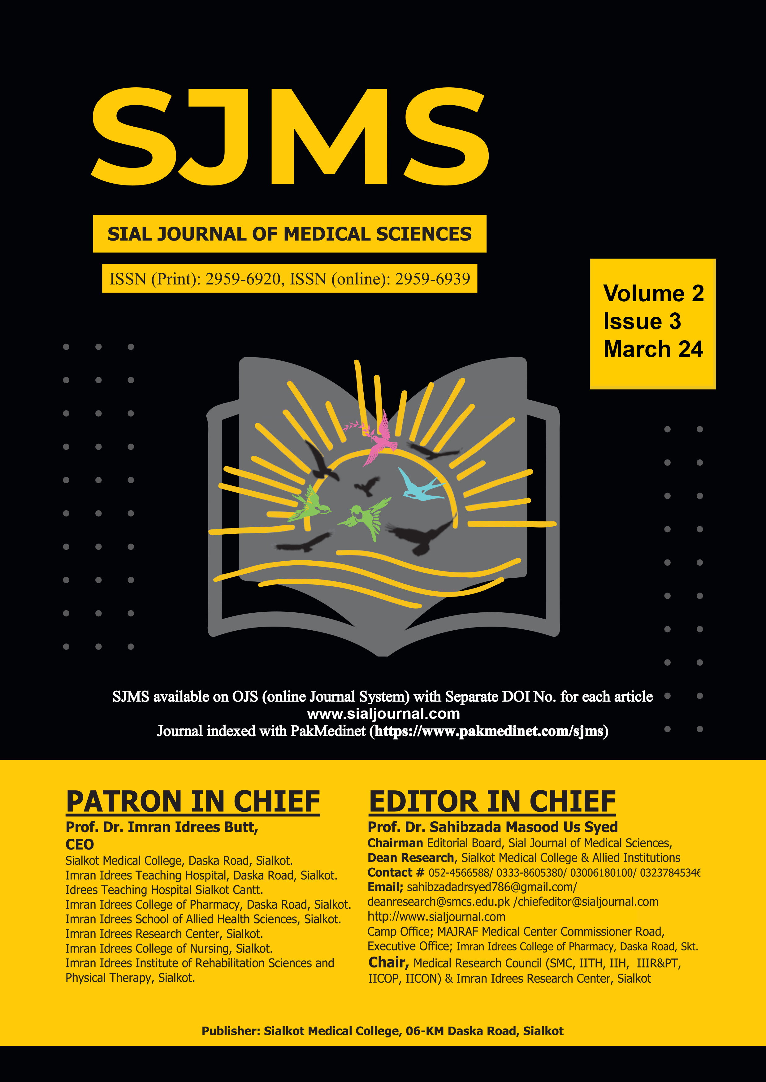 					View Vol. 2 No. 3 (2024): Sial Journal Of Medical Sciences
				