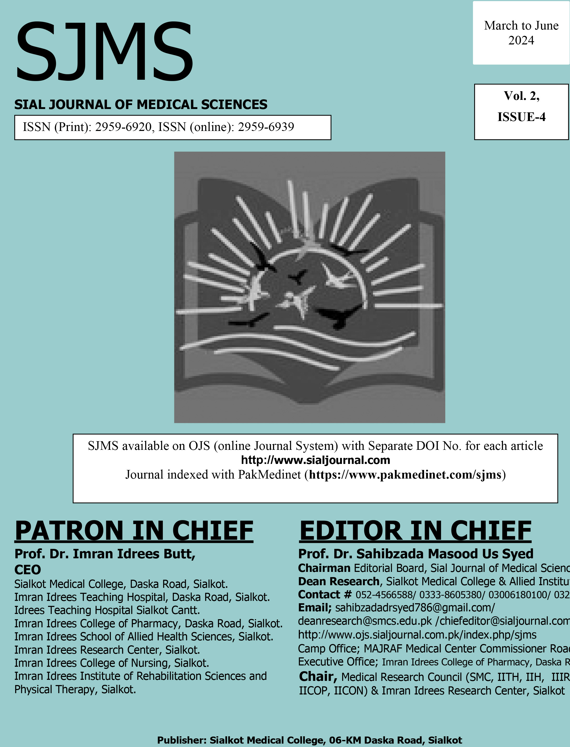 					View Vol. 2 No. 4 (2024): Sial Journal Of Medical Sciences
				